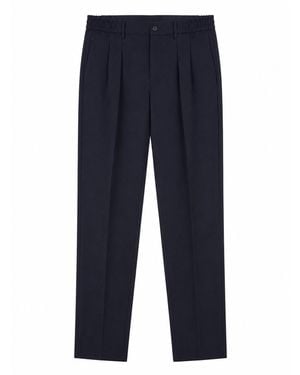 Tagliatore Tailored Pants With Structured Waistband - Blue
