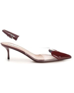 Alaïa Alaïa Le Cœur Patent Leather Slingback - Pink