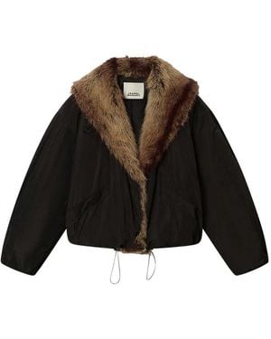 Isabel Marant Marant Charone Short Faux-Fur Lined Parka - Black