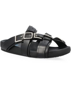 Loewe Fussbett Leather Sandals - Black