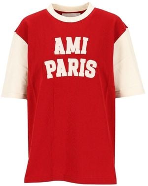 Ami Paris Ami Heavy Jersey T-Shirt - Red