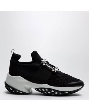Roger Vivier Viv Run Strass Buckle Sneakers - Black