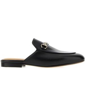 Gucci Leather Slippers - Black