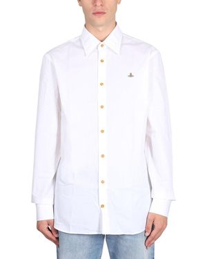 Vivienne Westwood Long-Sleeved Orb Shirt - White