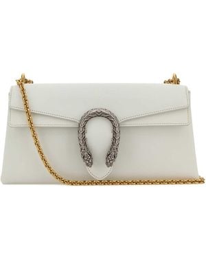 Gucci Leather Dionysus Shoulder Bag - Gray