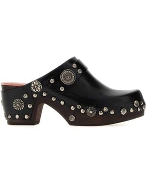 Chloé Leather Talis Clogs - Black