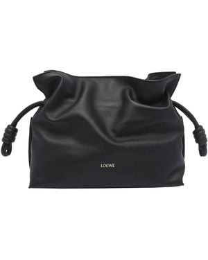 Loewe Medium Flamenco Clutch Bag - Black