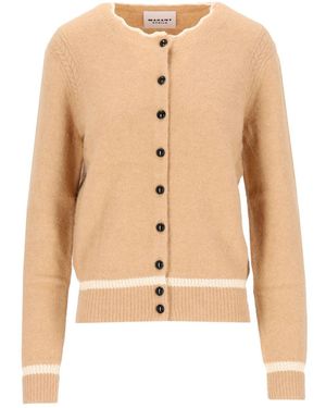 Isabel Marant Marant Etoile "Naia-Gb" Crewneck Cardigan - Natural