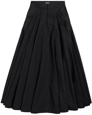 Balenciaga Godet Maxi Skirt - Black