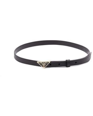 Prada Saffiano Leather Belt - White
