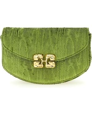 Ganni 'Lulu' Wallet On Chain - Green