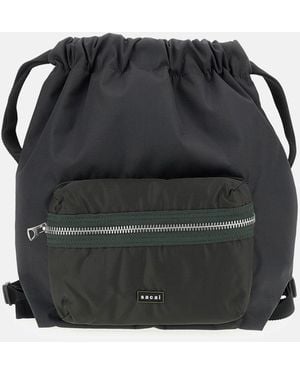 Sacai Pocket Knapsack Backpack - Black