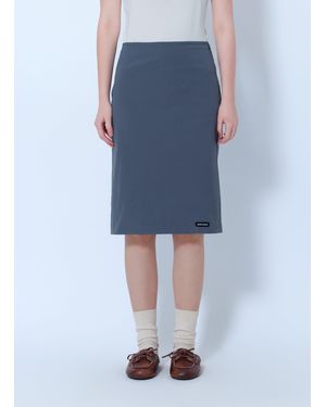 Miu Miu Straight Hem Midi Skirt - Blue