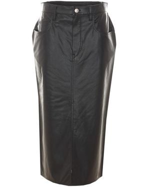 Isabel Marant Nilauria Leather Effect Skirt - Gray