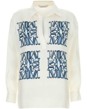 Max Mara Silk Filtro Blouse - Blue