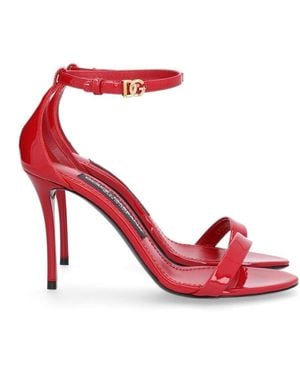 Dolce & Gabbana Dolce & Gabbana Patent Leather Sandal - Red