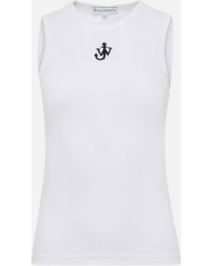 JW Anderson Jw Anderson Anchor Embroidery Vest - White