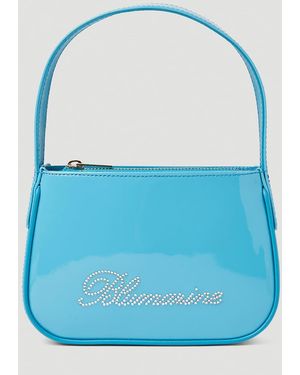 Blumarine Logo Embellished Shoulder Bag - Blue
