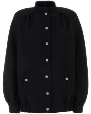 Alessandra Rich Wool Double Oversize Blouson - Black