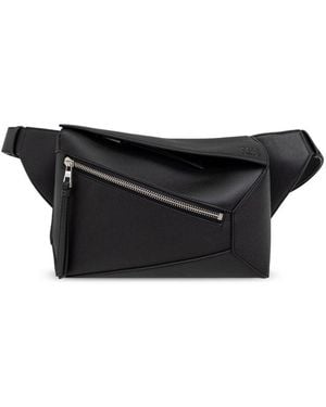 Loewe Puzzle Edge Small Leather Bumbag - Black