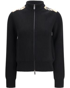 Burberry Cashmere And Wool Cardigan - Black