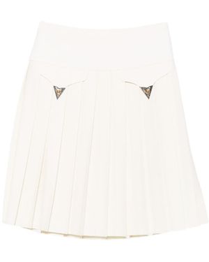 Versace Wool Midi Skirt - White