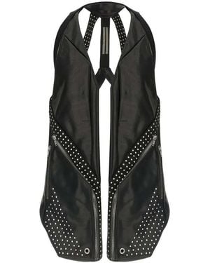 Rick Owens Temple Leather Vest - Black