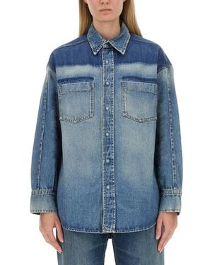 Victoria Beckham Oversized Denim Shirt - Blue