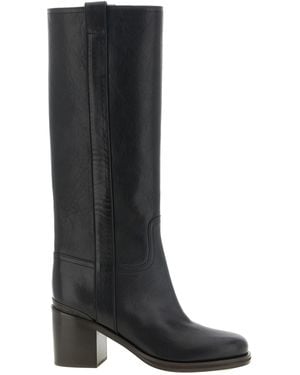 Brunello Cucinelli Riding Leather Boots - Black