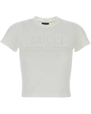 Gucci Logo Cotton T-Shirt - White