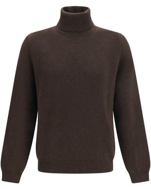 Loro Piana Parksville Baby Cashmere Turtleneck Sweater - Brown