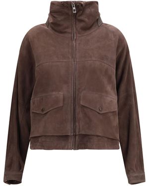 Loewe Suede Goat Leather Jacket - Brown