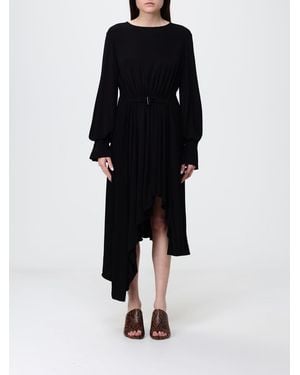 Loewe Asymmetric Viscose Dress - Black