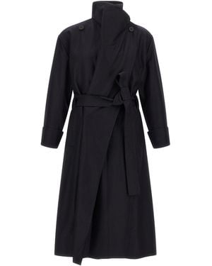 Issey Miyake 'Shell' Trench Coat - Black
