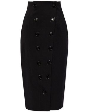Alaïa Wool Pencil Skirt - Black