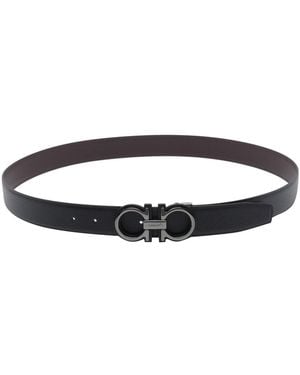 Ferragamo Double Adjustable Gancini Belt - Blue