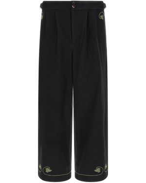 Bode 'Lucky Draw' Pants - Black