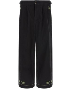 Bode 'Lucky Draw' Pants - Black