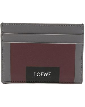 Loewe Leather Credit Card Case - Purple