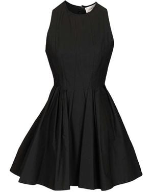 Sportmax Ara Sleeveless Washed Cotton Mini Dress - Black