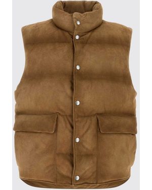 Prada Solid Sleeveless Jacket - Brown
