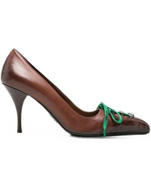 Prada Leather Pumps - Brown