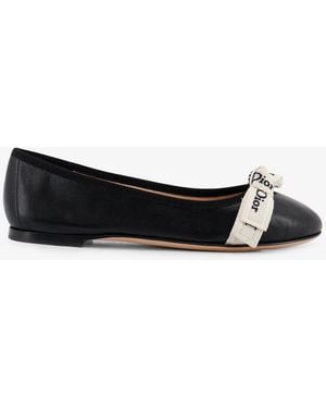 Dior Dior J'Adior Leather Ballerinas - White