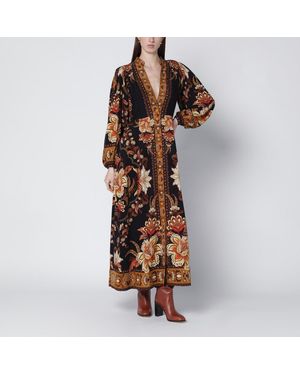 FARM Rio “Majestic Garden” Long Dress - Brown