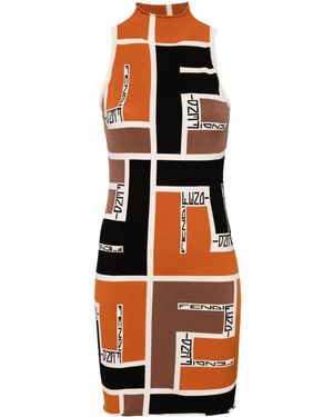 ワンピース Fendi TUNIC STYLE SHORT DRESS Fendi Tunic Style Short Dress in Black | Lyst