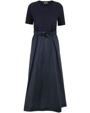 Herno Crewneck Midi Dress - Blue