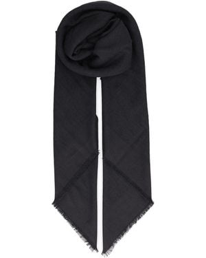 Fendi Cashmere, Silk, And Wool Shawl - Blue