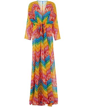 Valentino Garavani Printed Muslin Escape Beach Robe - White