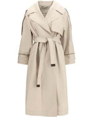 Max Mara Cotton-Blend Twill Trench - Natural