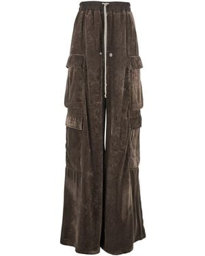 Rick Owens 'Cargo Belas' Cargo Pants With Drawstring Waist And Cargo Pockets - Brown